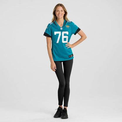 Ezra Cleveland Jacksonville Jaguars Women's Game Jersey - Teal | Nike for sale