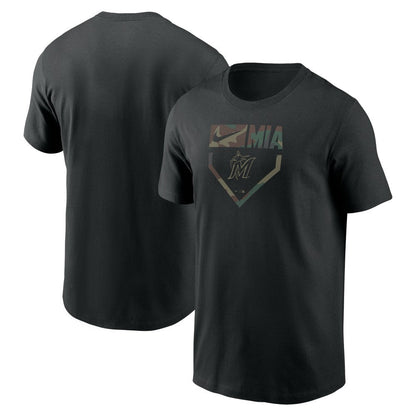 Miami Marlins Camo T-Shirt - Black | Nike