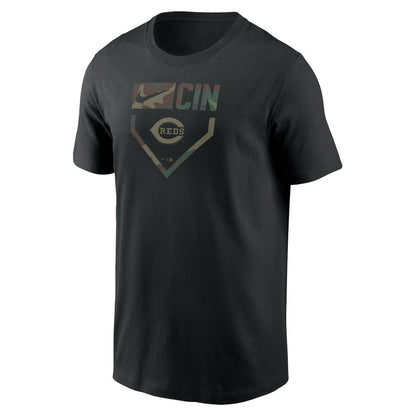 Cincinnati Reds Camo T-Shirt - Black | Nike
