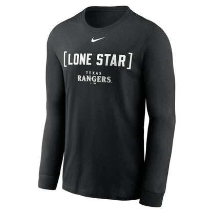 Texas Rangers Local Nickname Long Sleeve T-Shirt - Black | Nike