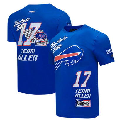 Josh Allen Buffalo Bills Pro Standard Fast Lane Name & Number Player T-Shirt - Royal outlet