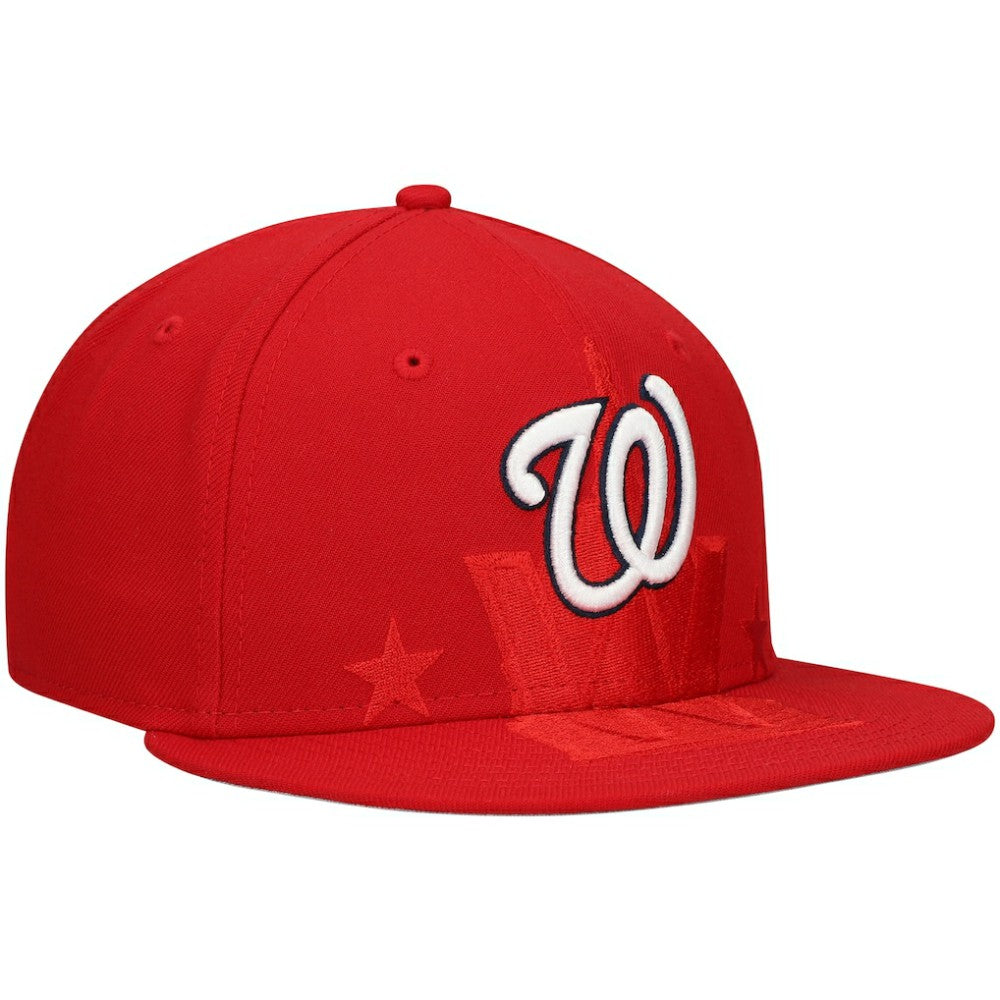 Washington Nationals Shadow Logo 59FIFTY Fitted Hat - Red | New Era