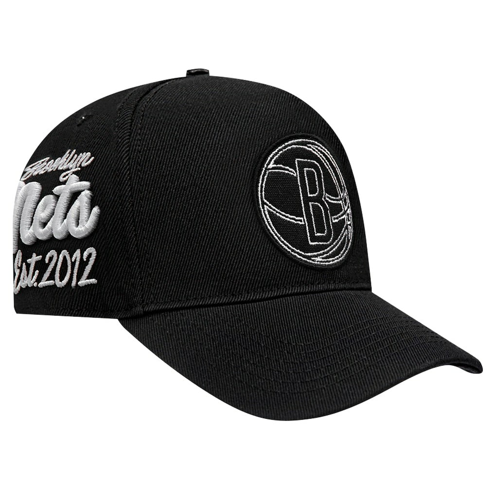 Brooklyn Nets Pro Standard Paint the City Pinch Front Snapback Hat - Black outlet