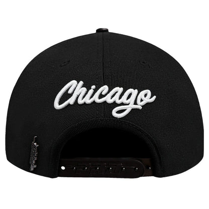 Chicago Bulls Pro Standard Paint the City Pinch Front Snapback Hat - Black cheap