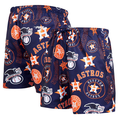 Houston Astros Pro Standard Toss Logo Woven Shorts - Navy