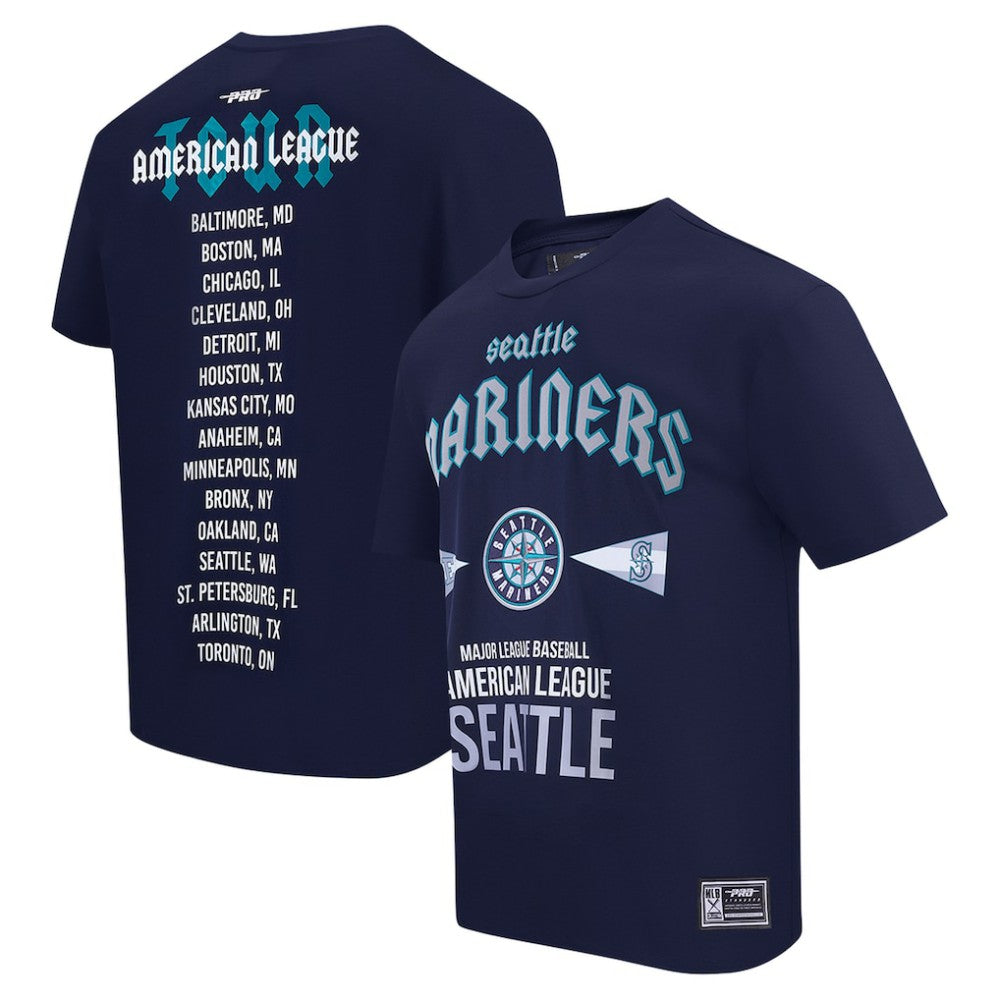 Seattle Mariners Pro Standard Oversized City Tour T-Shirt - Navy