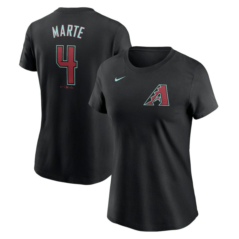 Ketel Marte Arizona Diamondbacks Women's 2024 Fuse Name & Number T-Shirt - Black | Nike