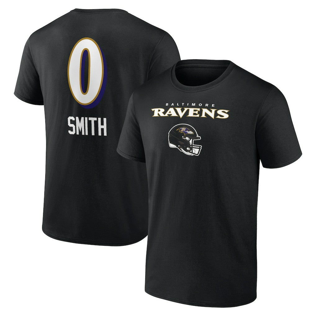 Roquan Smith Baltimore Ravens Team Wordmark Player Name & Number T-Shirt - Black on sale