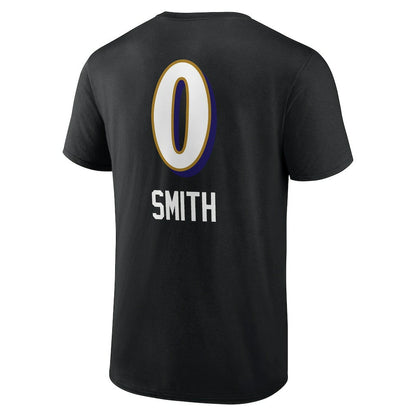 Roquan Smith Baltimore Ravens Team Wordmark Player Name & Number T-Shirt - Black on sale