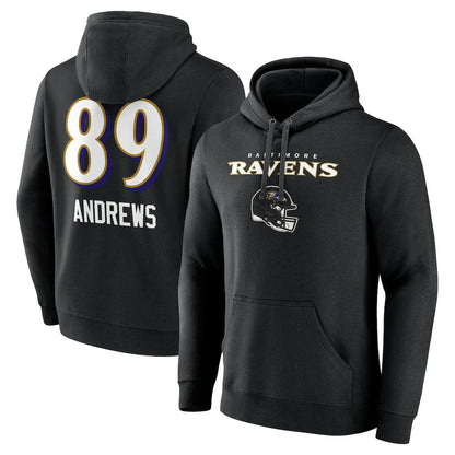 Mark Andrews Baltimore Ravens Team Wordmark Player Name & Number Pullover Hoodie - Black cheap
