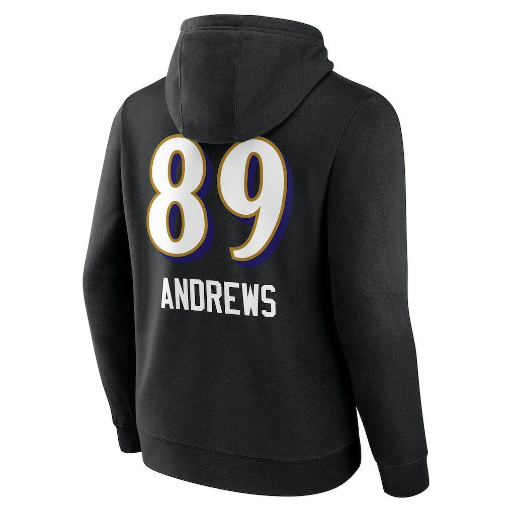Mark Andrews Baltimore Ravens Team Wordmark Player Name & Number Pullover Hoodie - Black cheap
