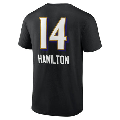 Kyle Hamilton Baltimore Ravens Team Wordmark Player Name & Number T-Shirt - Black sale