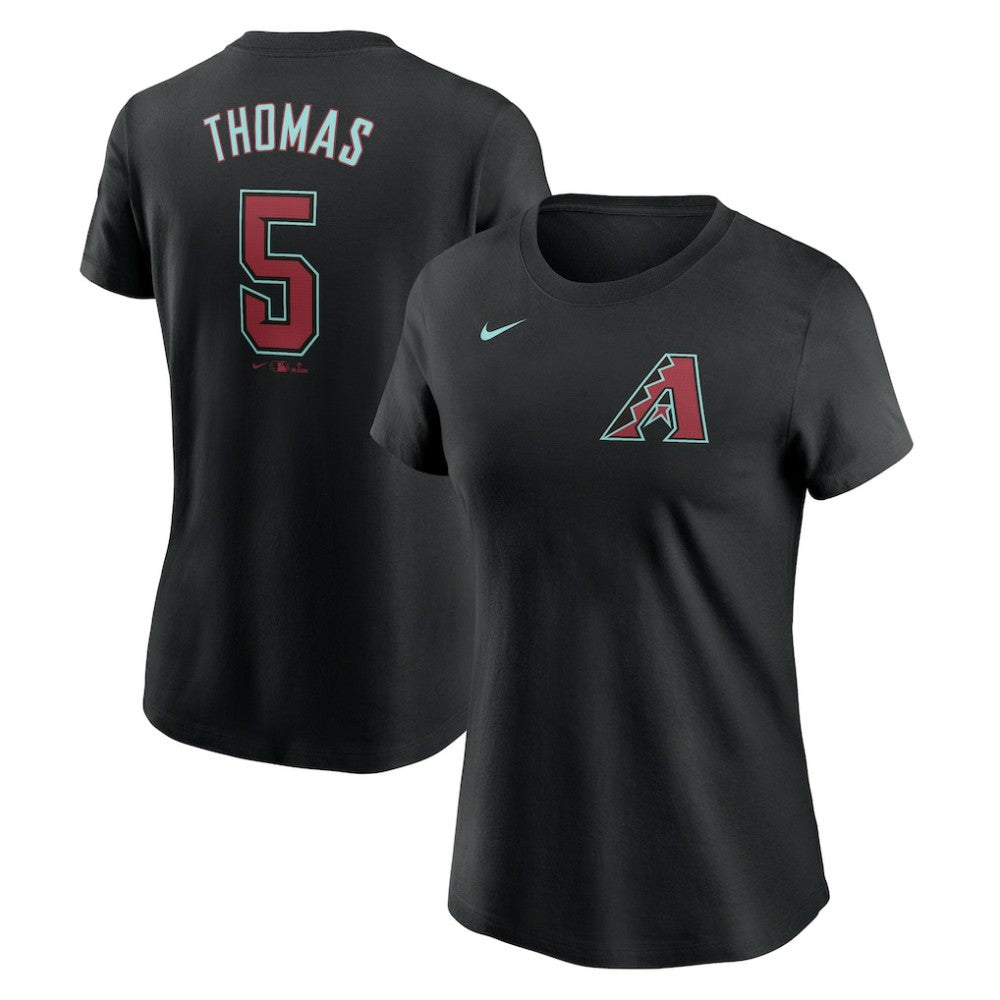 Alek Thomas Arizona Diamondbacks Women's 2024 Fuse Name & Number T-Shirt - Black | Nike