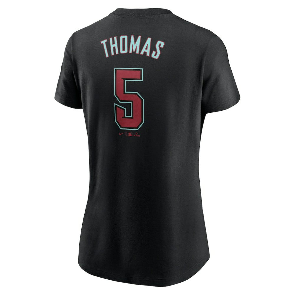 Alek Thomas Arizona Diamondbacks Women's 2024 Fuse Name & Number T-Shirt - Black | Nike