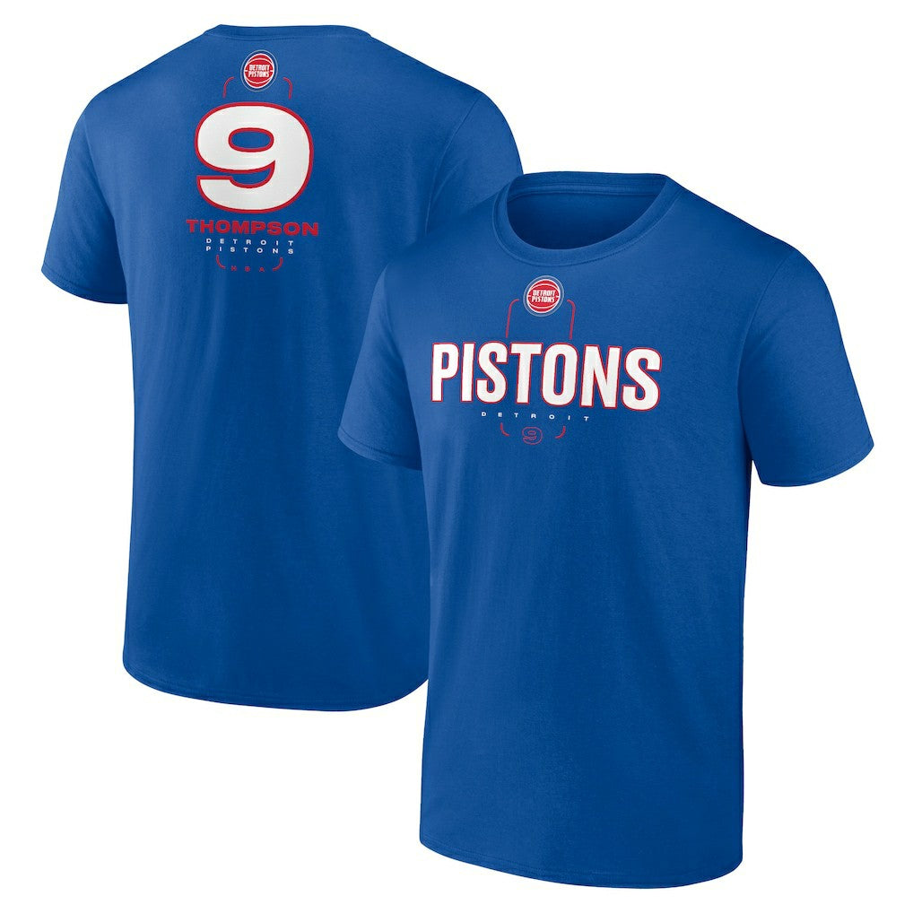 Ausar Thompson Detroit Pistons Behind The Back Name & Number T-Shirt sale - Blue outlet
