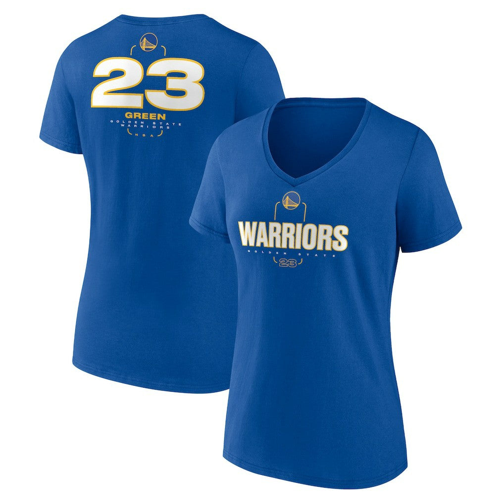 Draymond Green Golden State Warriors Women's Behind The Back Name & Number V-Neck T-Shirt sale - Royal cheap