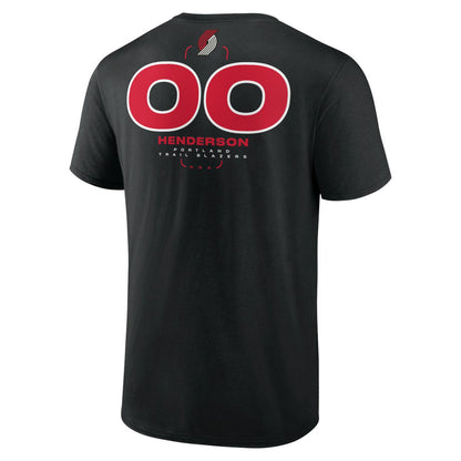 Scoot Henderson Portland Trail Blazers Behind The Back Name & Number T-Shirt - Black online