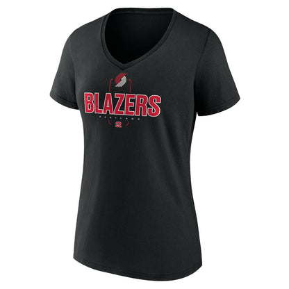 Deandre Ayton Portland Trail Blazers Women's Behind The Back Name & Number V-Neck T-Shirt - Black discount