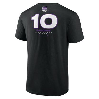 Domantas Sabonis Sacramento Kings Behind The Back Name & Number T-Shirt - Black online