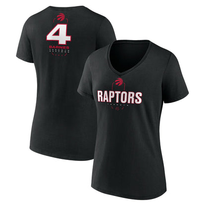 Scottie Barnes Toronto Raptors Women's Behind The Back Name & Number V-Neck T-Shirt - Black online