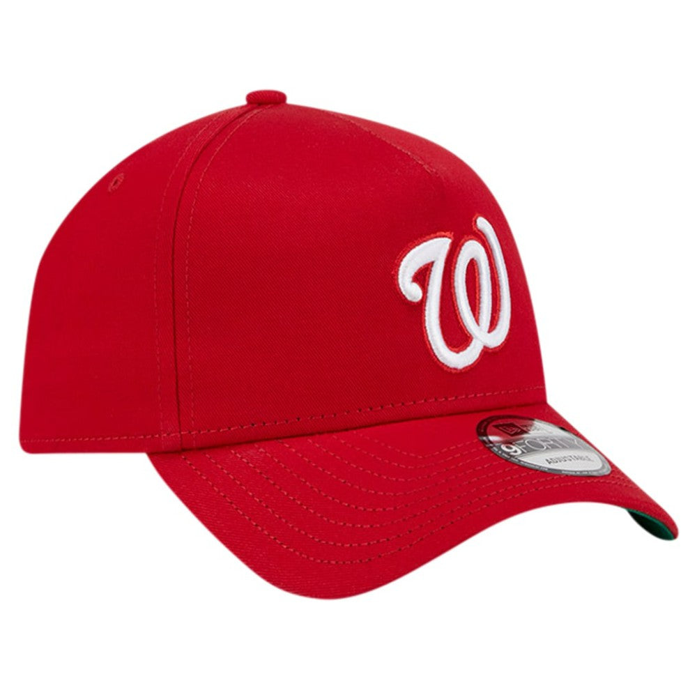 Washington Nationals Team Color A-Frame 9FORTY Adjustable Hat - Red | New Era