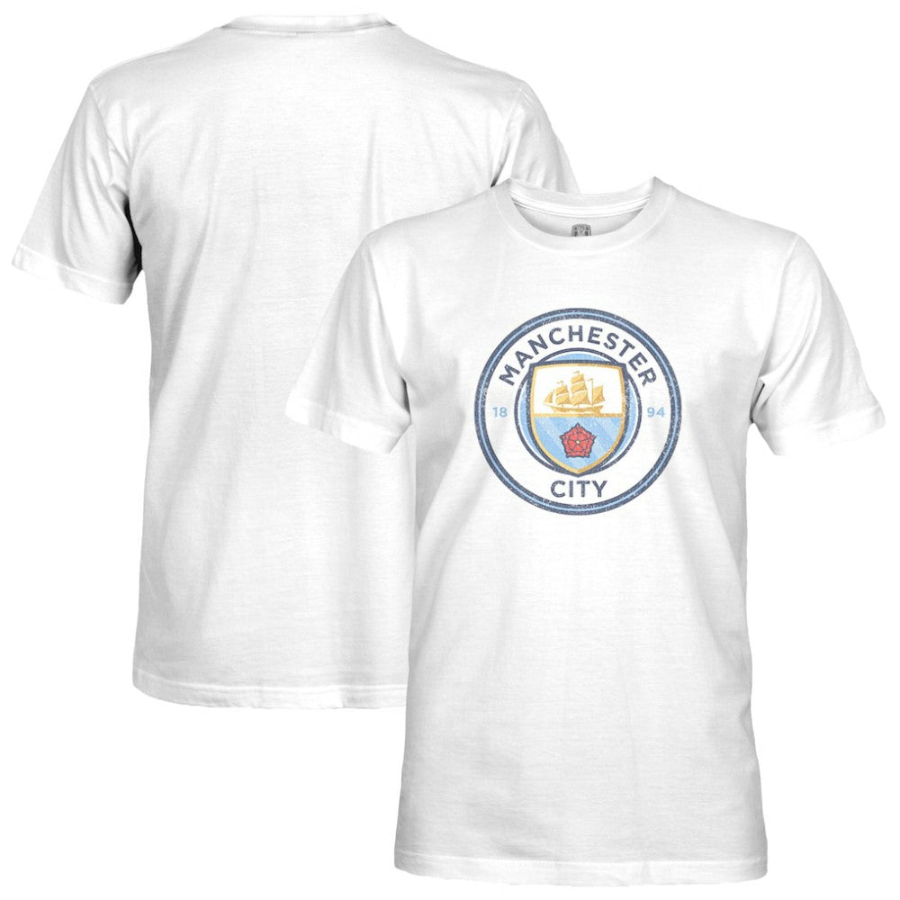 Manchester City 1863FC Color Crest Slub T-Shirt - White for sale