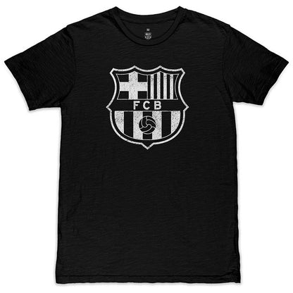 Barcelona 1863FC Mono Crest Slub T-Shirt - Black cheap