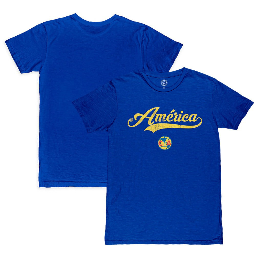 Club America 1863FC Script Slub T-Shirt - Royal shop