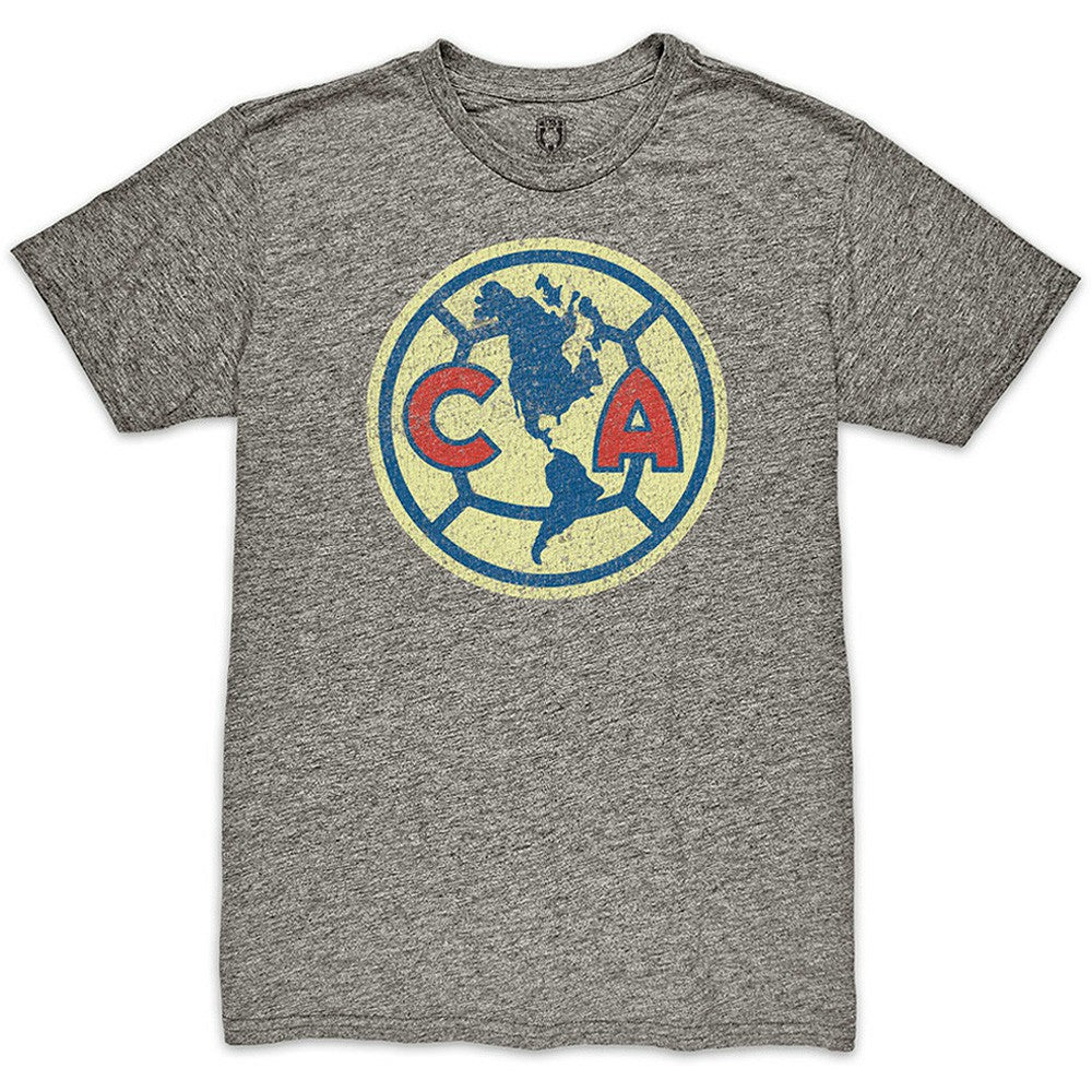 Club America 1863FC Color Crest Twisted Tri-Blend Slub T-Shirt - Heather Gray cheap