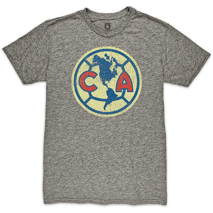 Club America 1863FC Color Crest Twisted Tri-Blend Slub T-Shirt - Heather Gray cheap