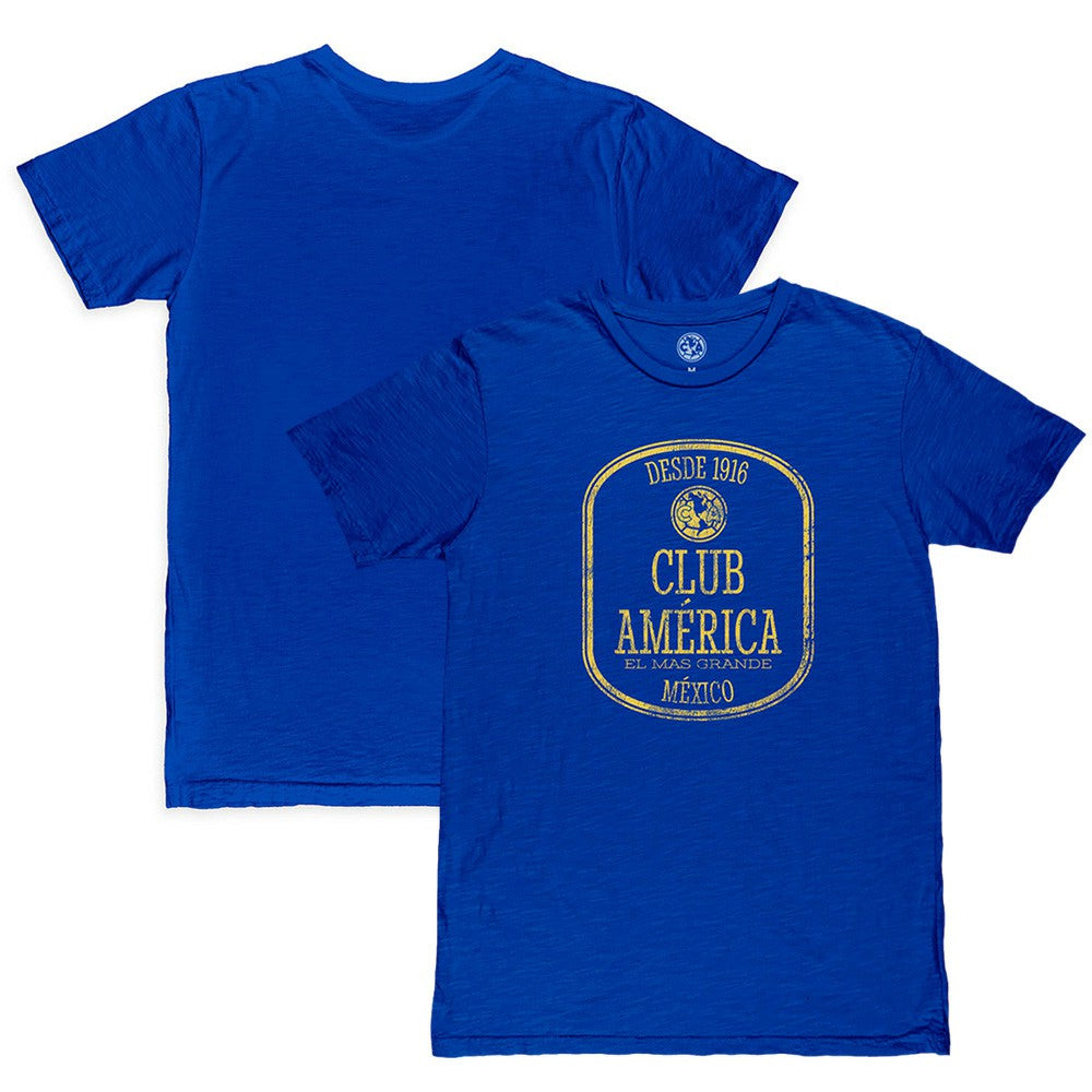 Club America 1863FC Retro Seal Slub T-Shirt - Royal on sale
