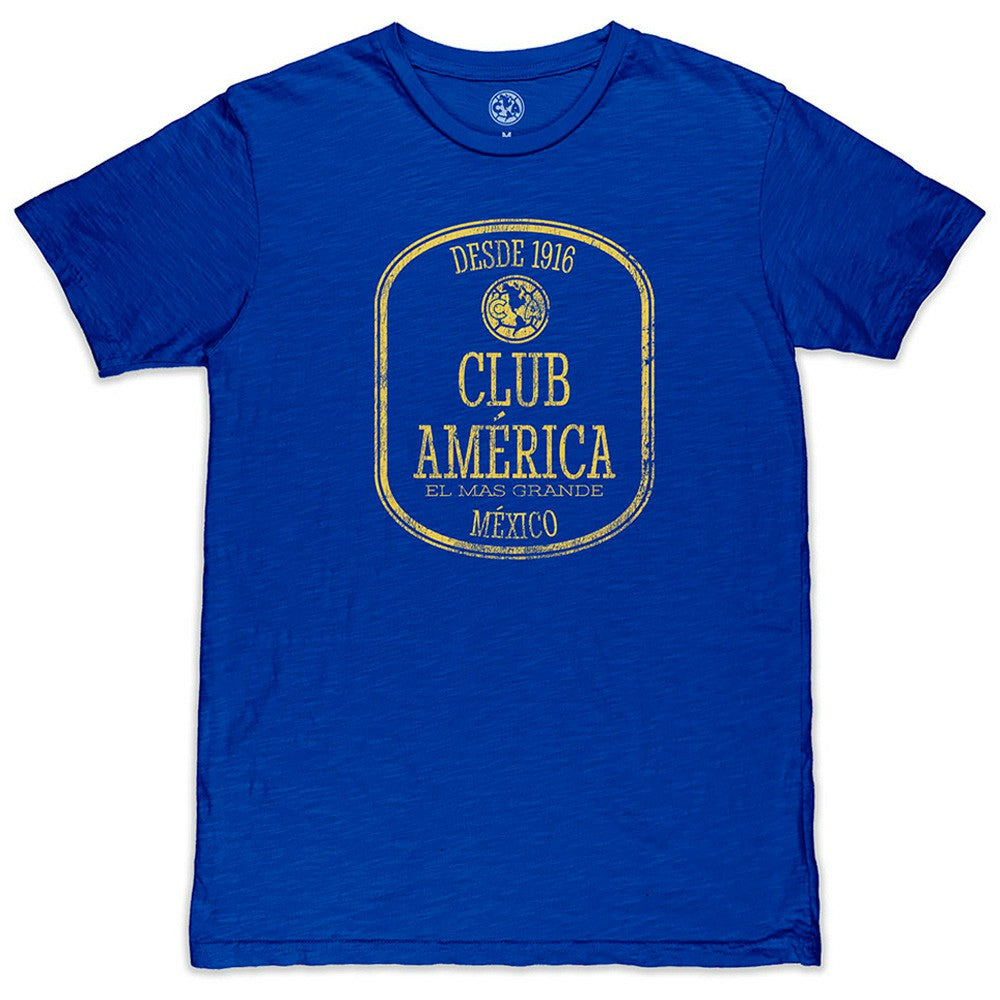 Club America 1863FC Retro Seal Slub T-Shirt - Royal on sale