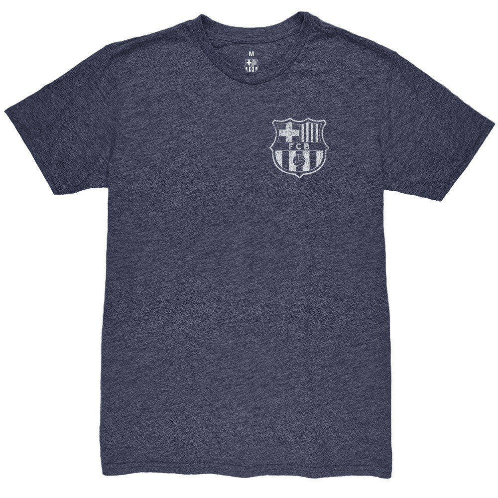 Barcelona 1863FC Front Back Date Twisted Tri-Blend T-Shirt - Heather Navy cheap