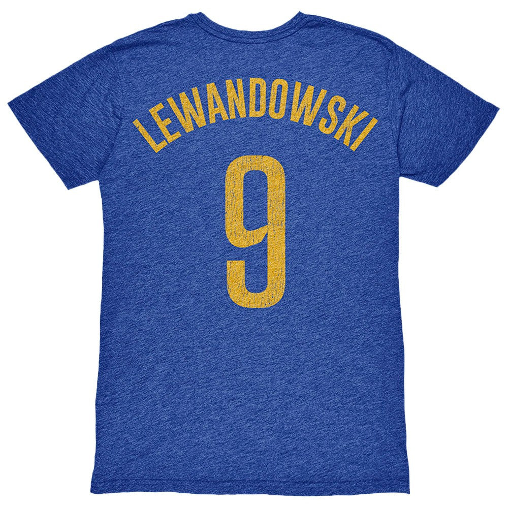 Robert Lewandowski Barcelona 1863FC Player Name & Number Twisted Tri-Blend Slub T-Shirt - Heather Royal shop