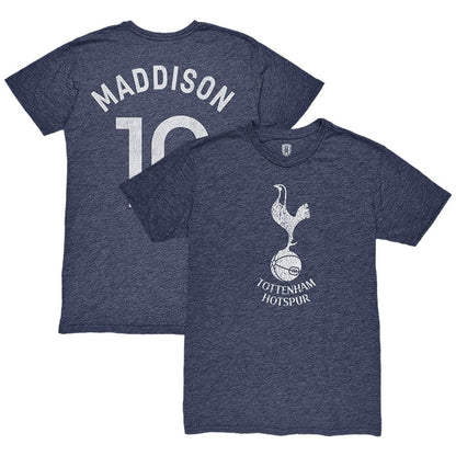 James Maddison Tottenham Hotspur 1863FC Player Name & Number Twisted Tri-Blend Slub T-Shirt - Heather Navy outlet