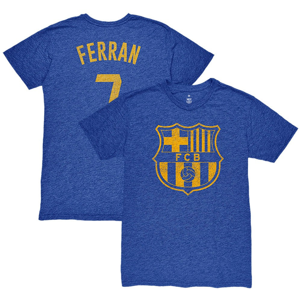 Ferran Torres Barcelona 1863FC Player Name & Number Twisted Tri-Blend Slub T-Shirt - Heather Royal shop