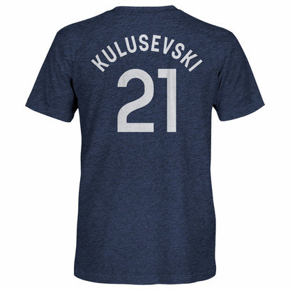 Dejan Kulusevski Tottenham Hotspur 1863FC Player Name & Number Twisted Tri-Blend Slub T-Shirt - Heather Navy for sale