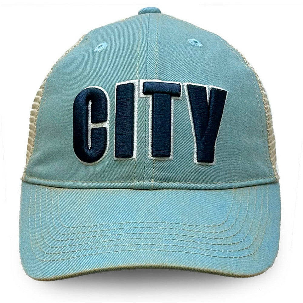 Manchester City 1863FC Washed Trucker Adjustable Hat - Sky Blue discount