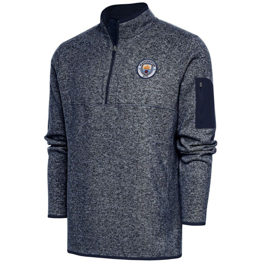 Manchester City Elevate Quarter-Zip Pullover - Heather Navy for sale