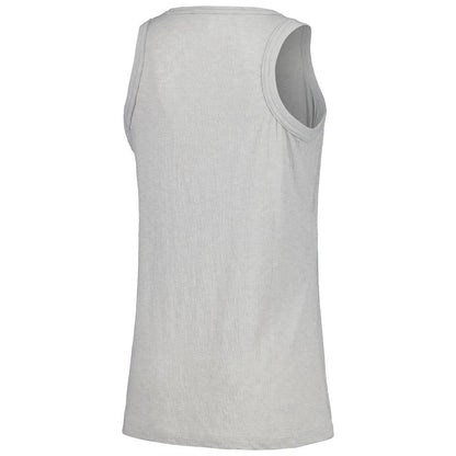 Miami Marlins Soft as a Grape Women's Gauze High Neck Tank Top - Gray