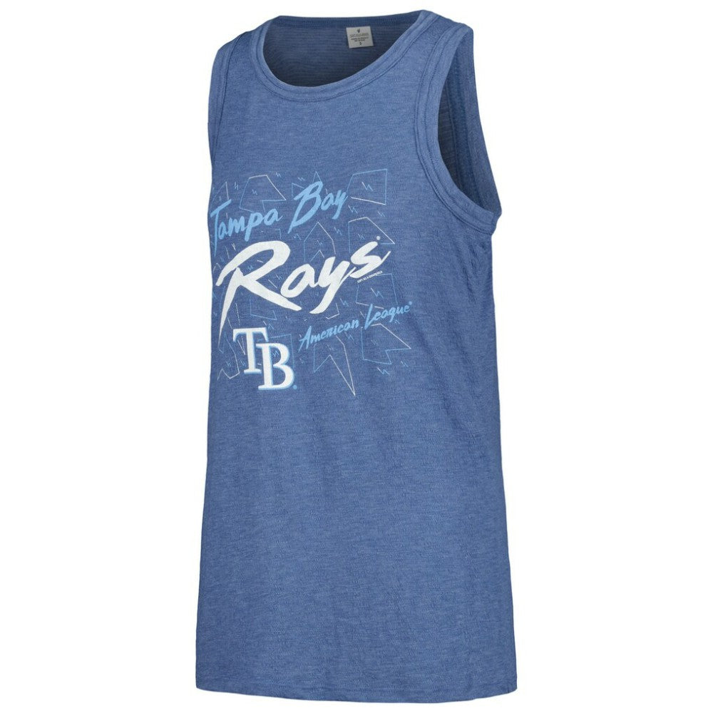 Tampa Bay Rays Soft as a Grape Women's Gauze High Neck Tank Top - Navy