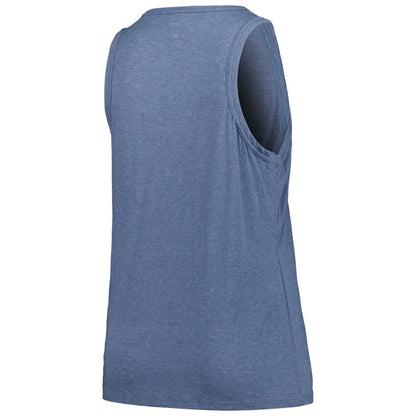 Boston Red Sox Soft as a Grape Women's Plus Size Curvy High Neck Tri-Blend Tank Top - Navy