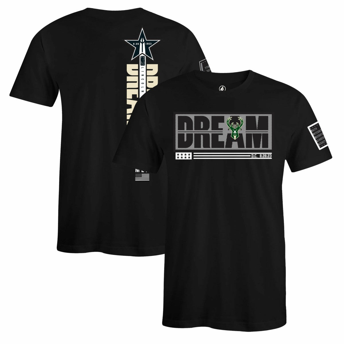 Milwaukee Bucks FISLL x Black History Collection Unisex T-Shirt - Green discount
