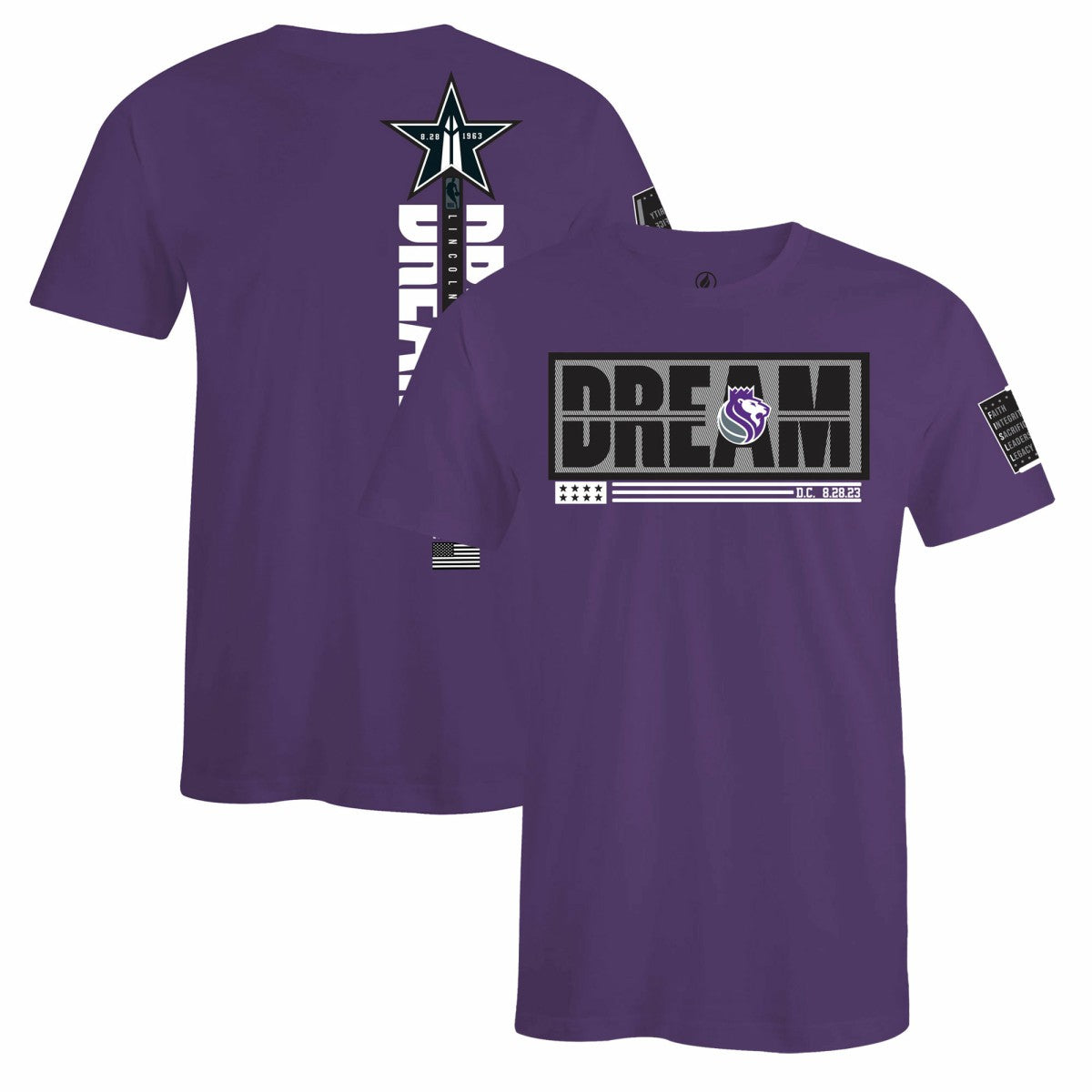 Sacramento Kings FISLL x Black History Collection Unisex T-Shirt - Purple sale