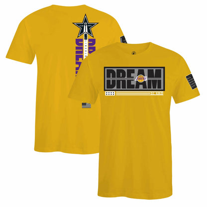 Los Angeles Lakers FISLL x Black History Collection Unisex T-Shirt - Gold discount