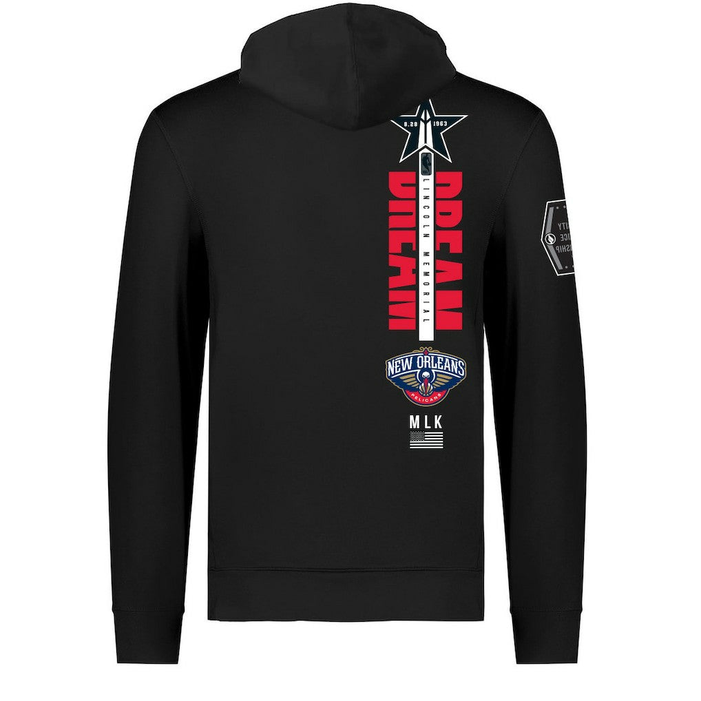 New Orleans Pelicans FISLL x Black History Collection Unisex Pullover Hoodie - Black for sale