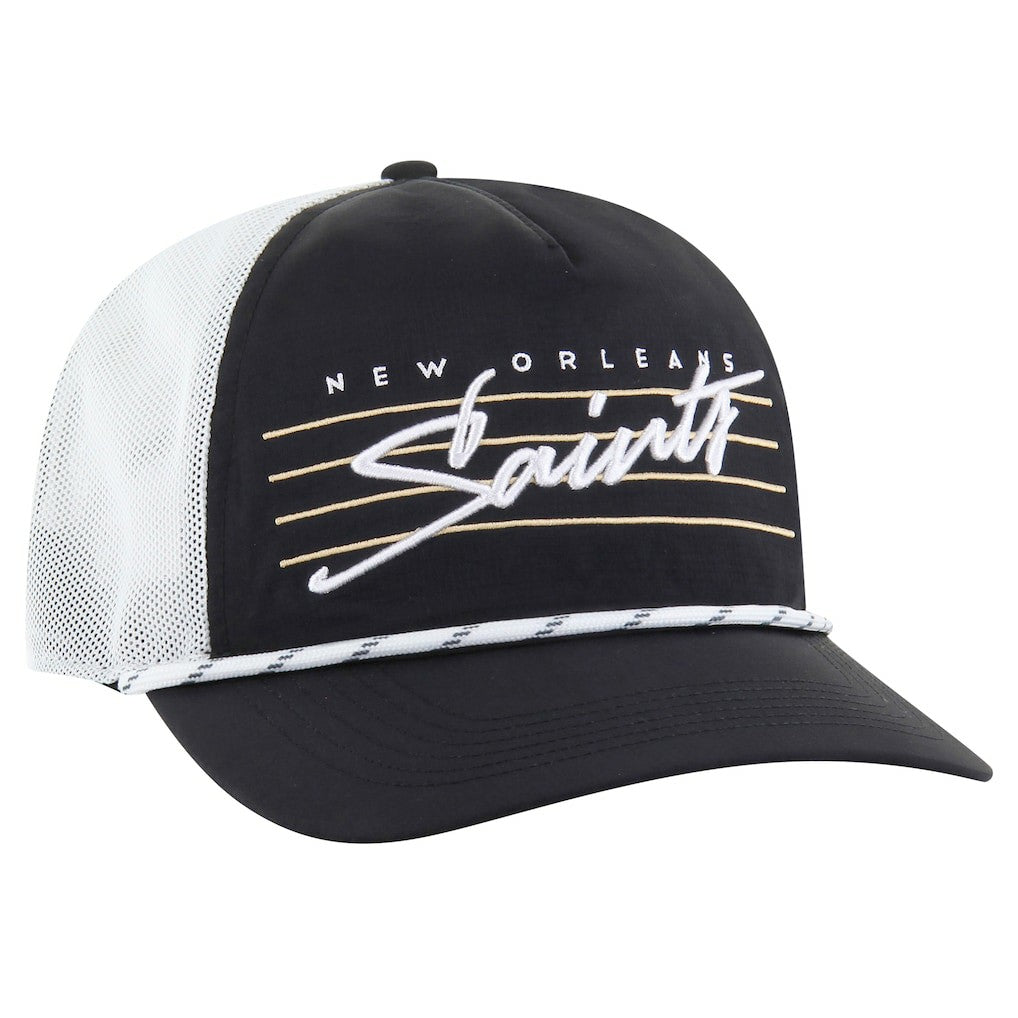New Orleans Saints '47 Downburst Relaxed Hitch Trucker Adjustable Hat - Black/White outlet