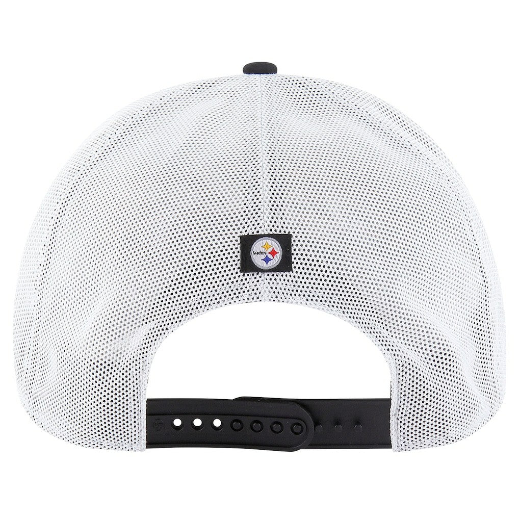 Pittsburgh Steelers '47 Downburst Relaxed Hitch Trucker Adjustable Hat - Black/White for sale