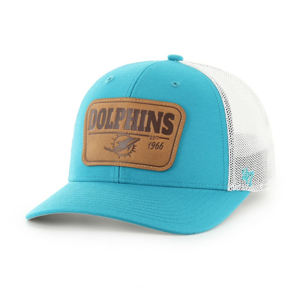 Miami Dolphins '47 Thrash Trophy Flex Hat - Aqua/White discount