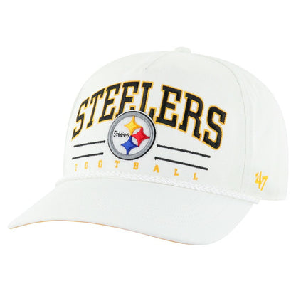 Pittsburgh Steelers '47 Roscoe Hitch Rope Adjustable Hat - White cheap